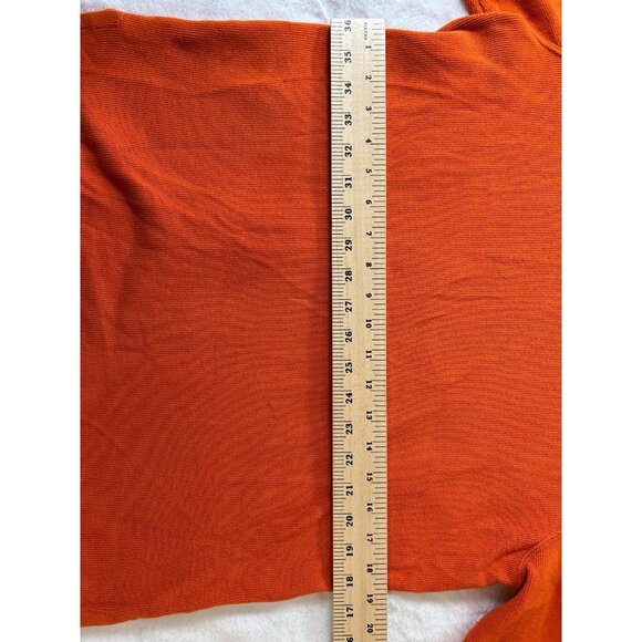 Polo Ralph Lauren 1/4 Zip Estate Rib Knit Orange Pullover SmallBrown/Fleshy Pony - Picture 4 of 8